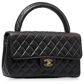 Chanel-Chanel Black Medium Kelly Parent Top Handle Bag-Black