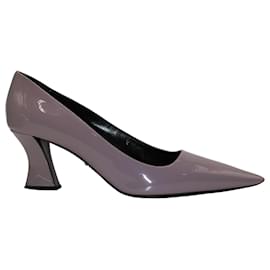 Prada-Zapatos de tacón con punta en punta Prada en charol morado-Púrpura