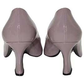 Prada-Prada Sapatos de bico fino em couro envernizado roxo-Roxo