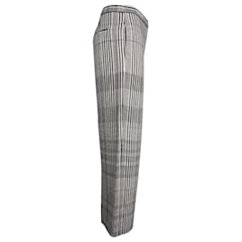 Jil Sander-Jil Sander Cropped Plaid Pants in Black Wool-Other