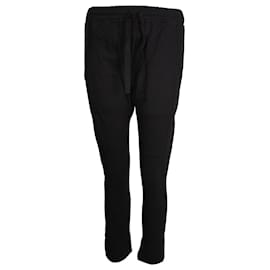 Haider Ackermann-Haider Ackermann Pantalones casuales con cordón en algodón negro-Negro