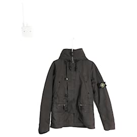 Stone Island-Stone Island Hooded Jacket in Brown Polyester-Brown