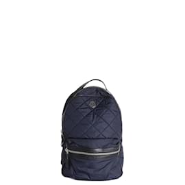 Moncler-Moncler Gigi Quilted Backpack in Navy Blue Nylon-Blue