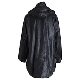Balenciaga-Balenciaga Veste coupe-vent légère à capuche en nylon noir-Noir