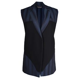Gilet oversize a righe Nina Ricci in lana blu navy Blu Blu navy