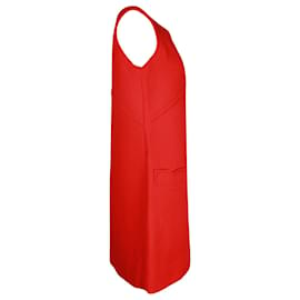 Victoria Beckham-Victoria Beckham Ärmelloses A-Linien-Kleid aus roter Wolle-Rot