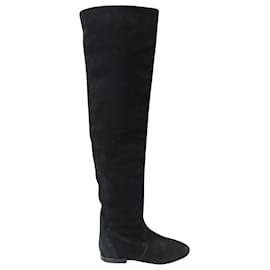 Isabel Marant-Isabel Marant Thigh High Boots in Black Suede-Black