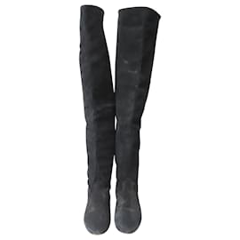 Isabel Marant-Isabel Marant Thigh High Boots in Black Suede-Black
