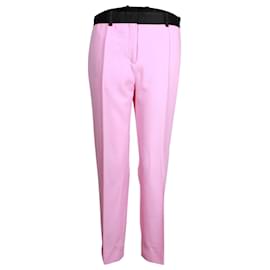 Céline-Pantalones Celine de pernera recta en lana rosa-Rosa
