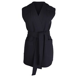 Victoria Victoria Beckham Gürtelweste aus marineblauem Polyester Marineblau