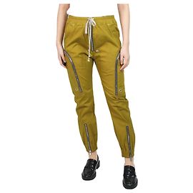 Rick Owens Pantalon zippé vert - taille UK 8 Vert