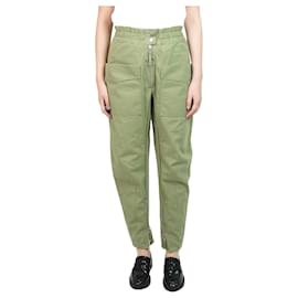 Isabel Marant Etoile-Calças verdes de corte alto - tamanho UK 8-Verde