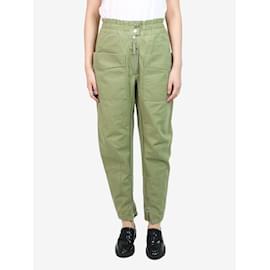 Isabel Marant Etoile-Pantalon vert taille haute - taille UK 8-Vert