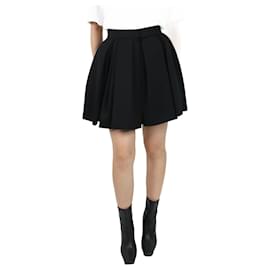 Louis Vuitton-Black pleated mini skirt - size FR 38-Black