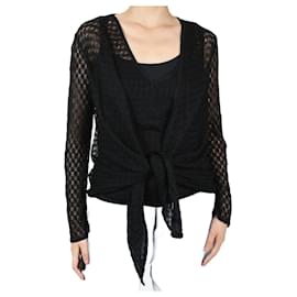 Missoni-Black sheet top and cardigan set - size UK 16-Black