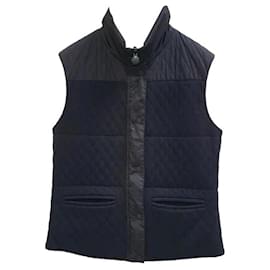 Chanel-Chanel Black Wool Sleevless Vest Jacket-Black