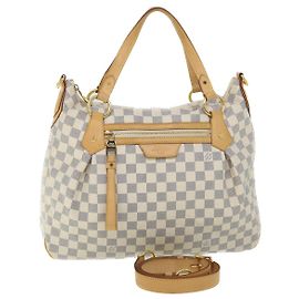 LOUIS VUITTON Damier Azur Evora MM Einkaufstasche 2Weg N41360 LV Auth 52062 Andere