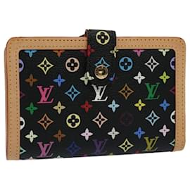 Louis Vuitton-LOUIS VUITTON Multicolor Portefeuille Viennois Wallet Black M92988 Auth yk8270-Black