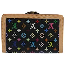 Louis Vuitton-LOUIS VUITTON Multicolor Portefeuille Viennois Geldbörse Schwarz M92988 Auth yk8270-Schwarz