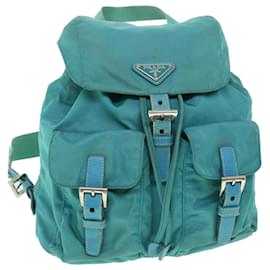 Prada-PRADA Backpack Nylon Turquoise Blue Auth 52244-Other