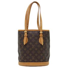 Louis Vuitton-LOUIS VUITTON Monogram Bucket PM Shoulder Bag M42238 LV Auth hk823-Monogram