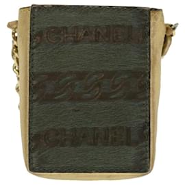 Chanel-CHANEL ChainShoulder Cigarette Case Harako leather Zipangu Gold CC Auth 51975-Other