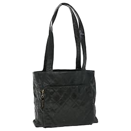 Chanel-CHANEL Matelasse Shoulder Bag Patent leather Black CC Auth bs7586-Black