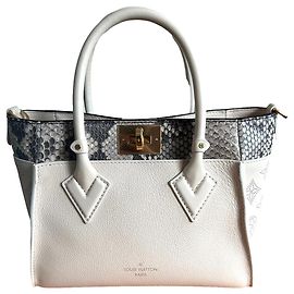 Borsa Louis Vuitton On My Side PM Pitone Bianco Bianco