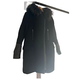 Gerson Duffle Coat , Real black fur ZAPA Black