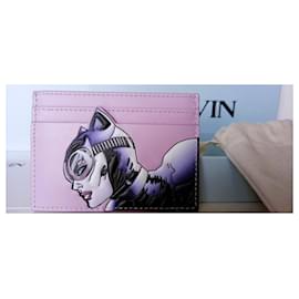 Lanvin-Lanvin card holder. Catwoman. cuir.-Pink
