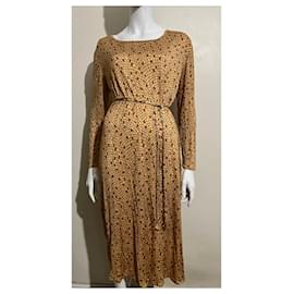 Diane Von Furstenberg-Sehr Vintage DvF-Kleid (1st Ausgabe)-Braun,Karamell