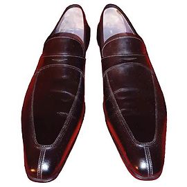 Santoni Mocassino college in pelle nera da uomo Nero