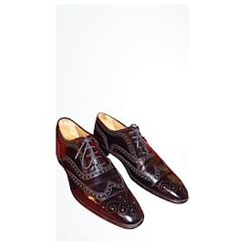 Paul Smith-Derbys de flor de couro preto-Preto