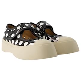 Marni-Mary Jane Sneakers - Marni - Leather - Black/Lily White-Black