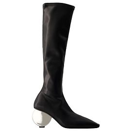 Circle Boots - Courreges - Synthetic Leather - Black Black