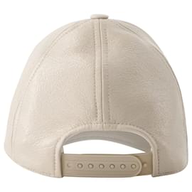 Courreges-Réedition Vinyl Cap - Courreges - Cotton - Mastic Grey-Grey