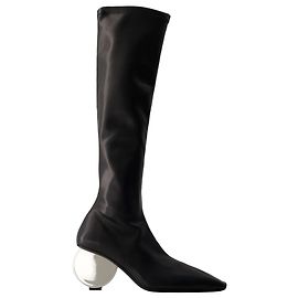 Courreges Stivali Circle - Courrèges - Pelle sintetica - Nero Nero