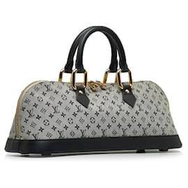 Louis Vuitton-Louis Vuitton Gray Monogram Mini Lin Alma Horizontal-Grey