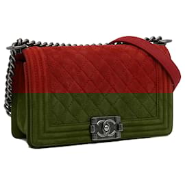Chanel-Chanel Red Medium Caviar Boy Flap Bag-Red