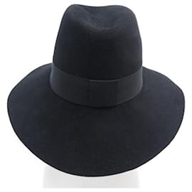 Maison Michel-MICHEL KATE HOUSE HAT SIZE S 56CM BLACK FELT HAT-Black