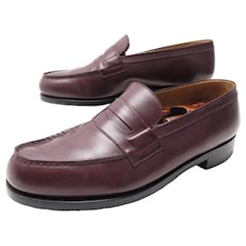 JM Weston-JM WESTON SHOES 180 Church´s Loafers 8D 42 BURGUNDY LEATHER + SHOES-Dark red