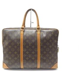 Louis Vuitton-LOUIS VUITTON TRAVEL BAG 1l1110 MONOGRAM LV BRIEFCASE-Brown