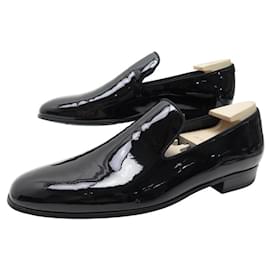 JM Weston-JM WESTON SHOES TUXEDO LOAFERS 9 43 PATENT LEATHER SHOE STREET LOAFERS-Black