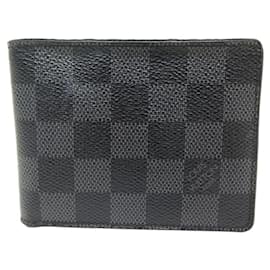 Louis Vuitton-LOUIS VUITTON SLENDER WALLET GRAPHITE DAMIER CANVAS CARD HOLDER WALLET-Grey