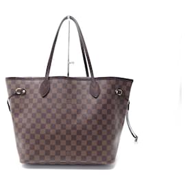 Louis Vuitton-SAC A MAIN CABAS LOUIS VUITTON NEVERFULL MM EN TOILE DAMIER EBENE HAND BAG-Marron