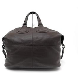 Givenchy-NUOVA BORSA GIVENCHY NIGHTINGALE 24BORSA A MANO IN PELLE WEEKEND-Marrone