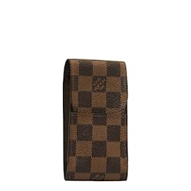 Louis Vuitton-Cigarreira Damier Ebene N63024-Marrom