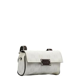 Loewe-Anagram Canvas Accessory Pouch-White