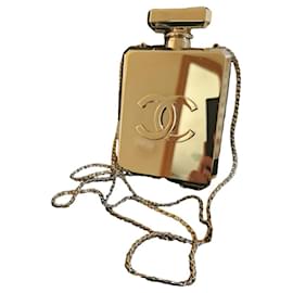 Chanel-bolsa garrafa chanel-Dourado