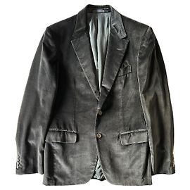Lanvin Vintage-Blazerjacke aus schwarzem Samt Schwarz